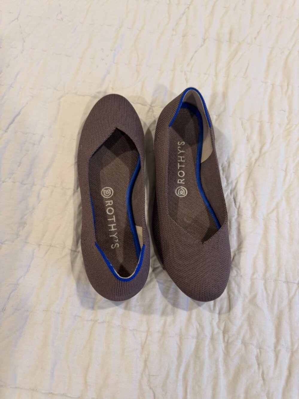 Rothy's The Flat — Plum Purple Knit Flats, Women's 8.5, Like New